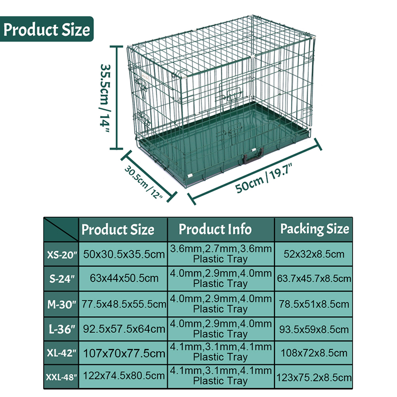 Sammenleggbar trådmetallhundbur Sammenleggbar trådmetallhundbur
