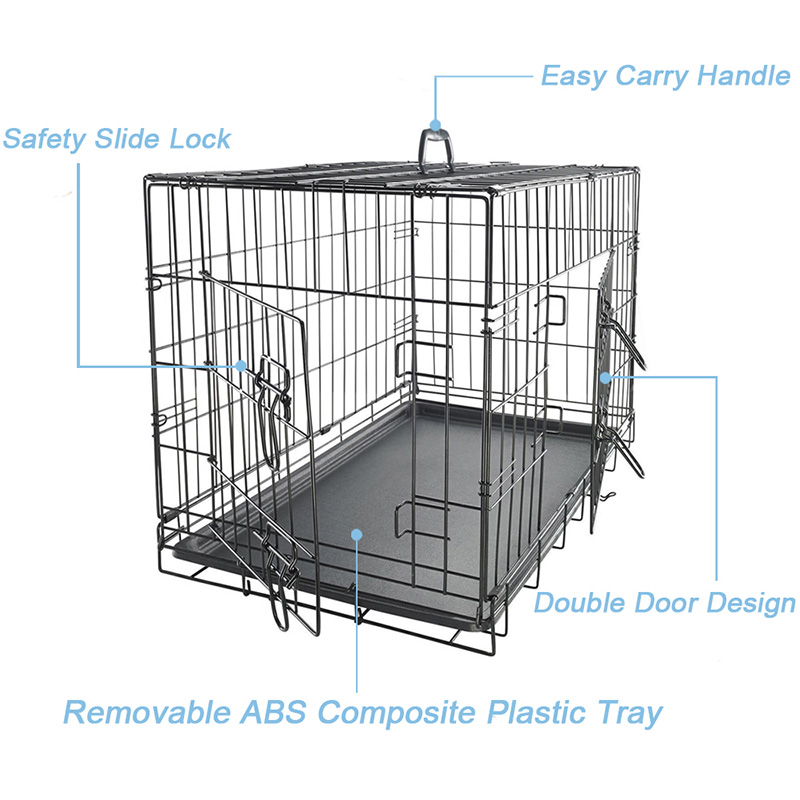 Sammenleggbar trådmetallhundbur Sammenleggbar trådmetallhundbur