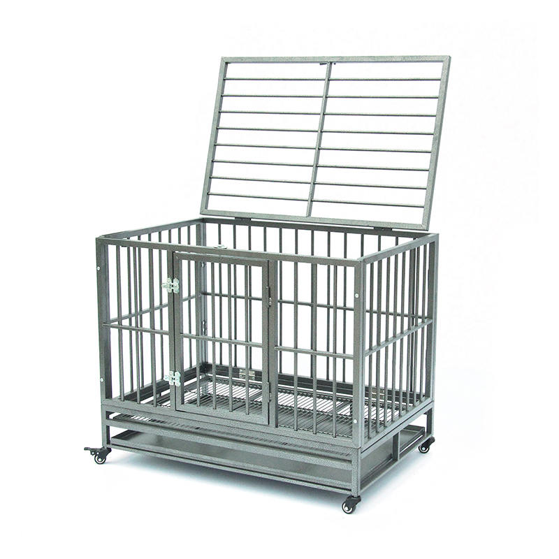 Åpen topp tungt rør metall hundebur Åpen topp tungt rør metall hundebur