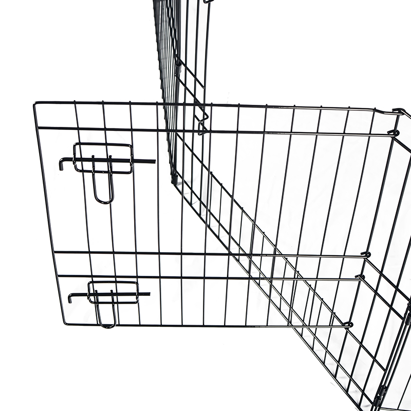 8-panel sammenleggbar ledningsmetallhund lekegrind med toppdeksel og bunnpute 8-panel sammenleggbar ledningsmetallhund lekegrind med toppdeksel og bunnpute