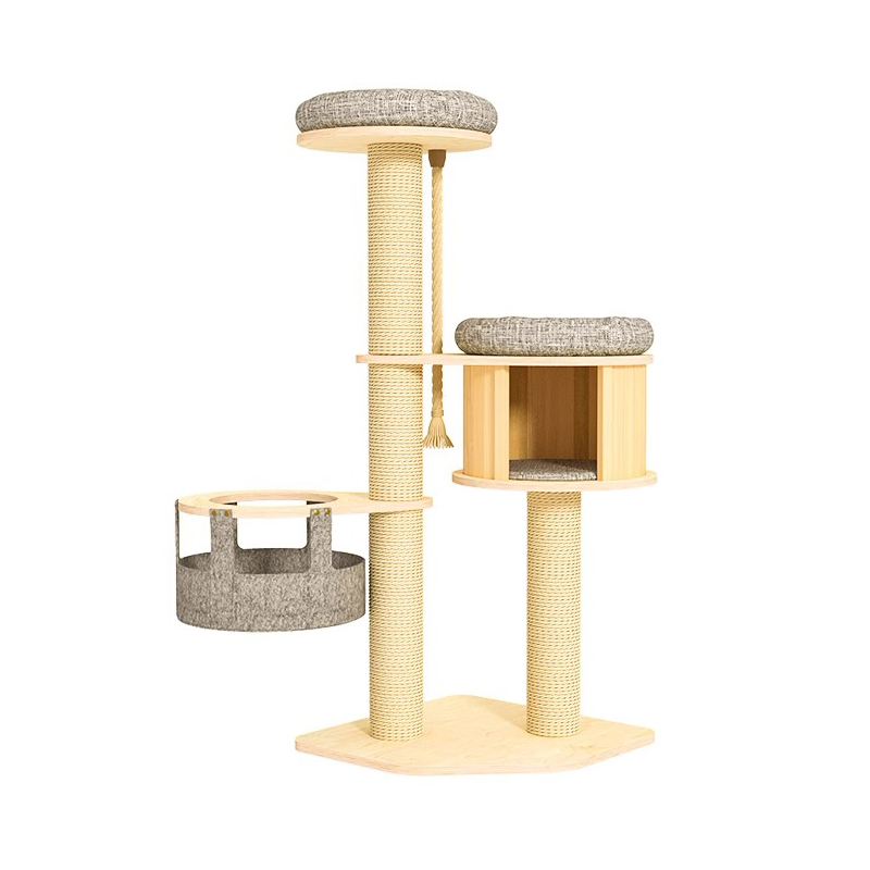 Gulv til tak tre leilighet klatre ramme katt tretårn