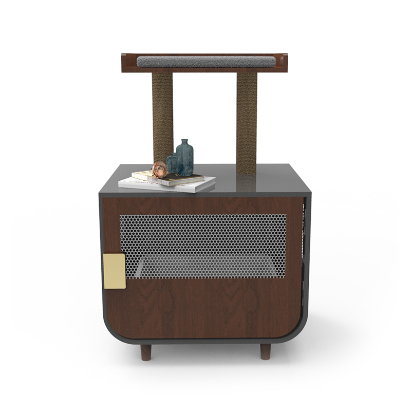 Tre skjult vaskerom møbler kattebur med søppelskap