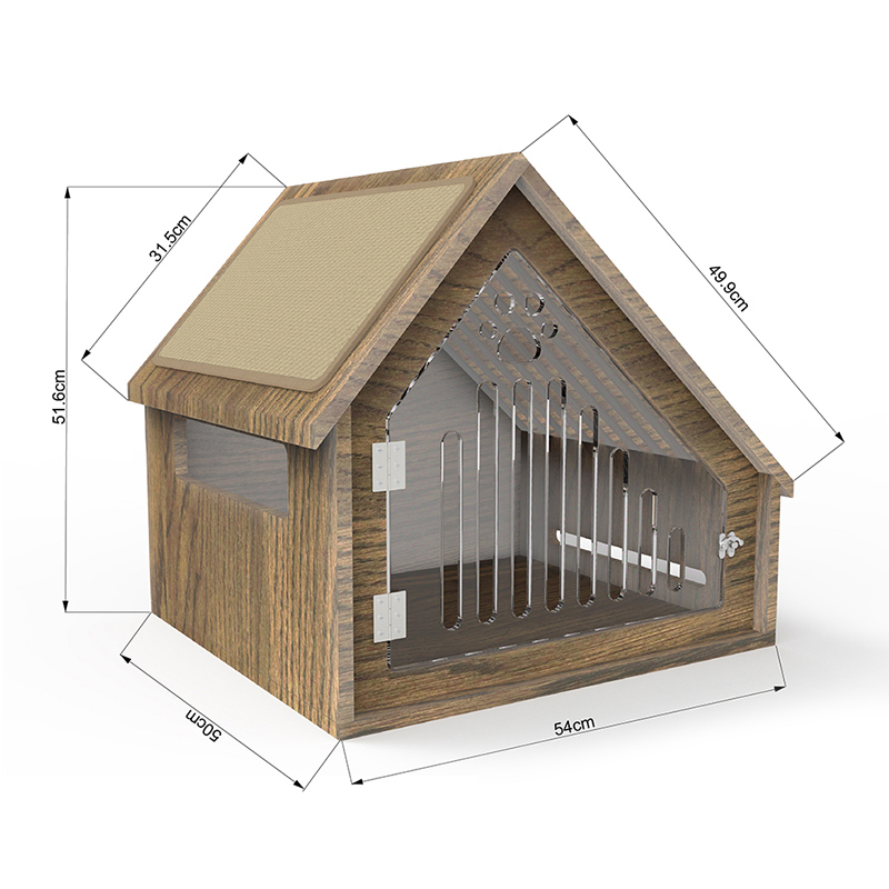Moderne innendørs tre katt hus møbler stil kattebur med skrapebrett Moderne innendørs tre katt hus møbler stil kattebur med skrapebrett