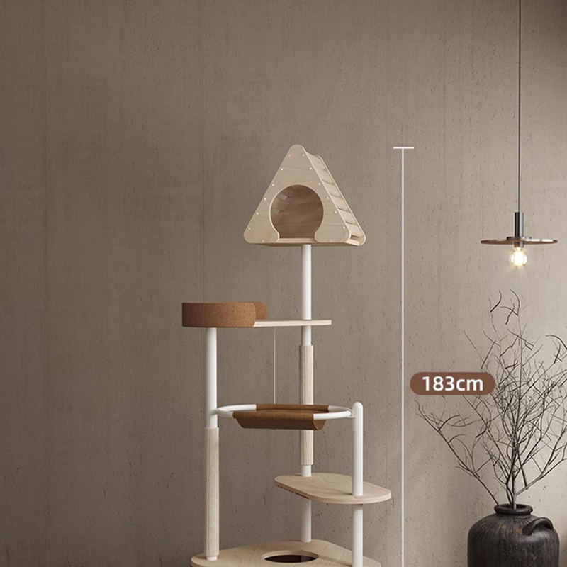 Minimalistisk geometrisk søt tretårn innendørs leilighet rede katt tre Minimalistisk geometrisk søt tretårn innendørs leilighet rede katt tre