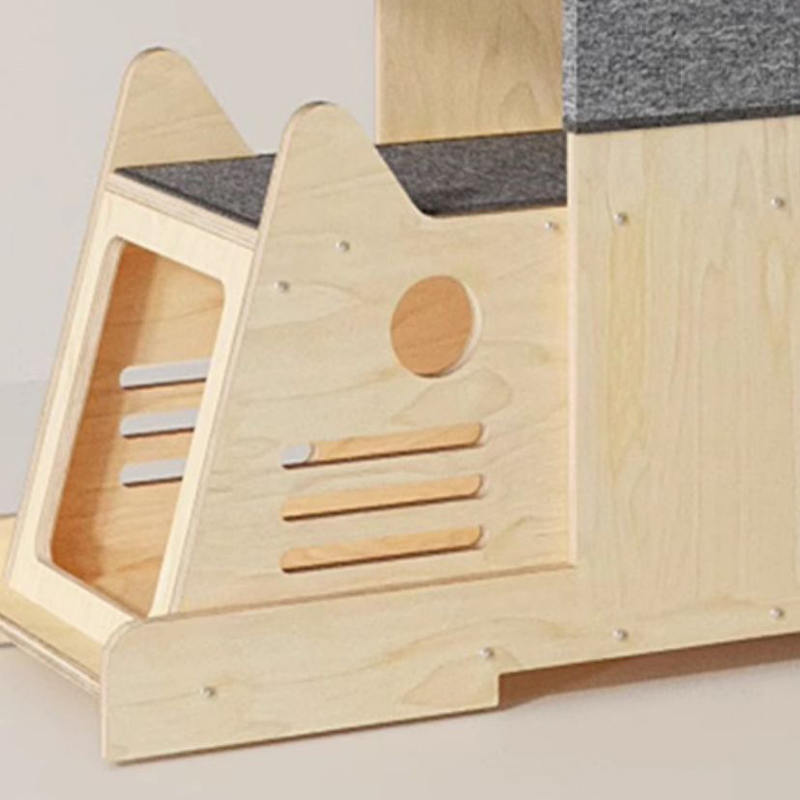 Massivt tre villa flernivå tårn stor katt tre klatre ramme Massivt tre villa flernivå tårn stor katt tre klatre ramme