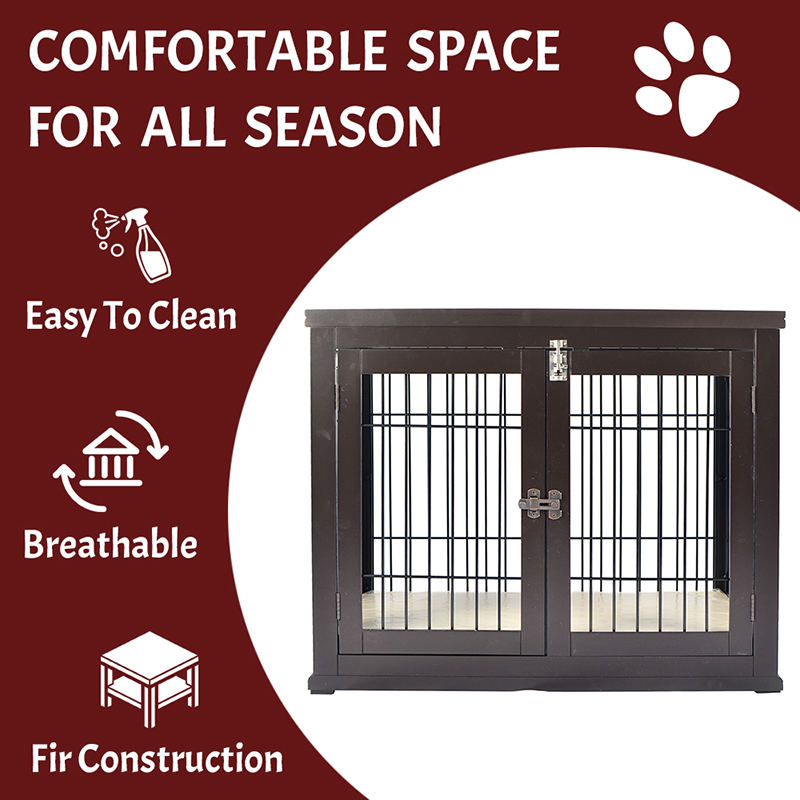 Innendørs store tremøbler stil hund bur Innendørs store tremøbler stil hund bur