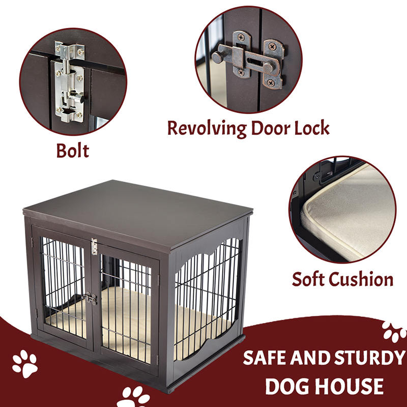 Innendørs store tremøbler stil hund bur Innendørs store tremøbler stil hund bur