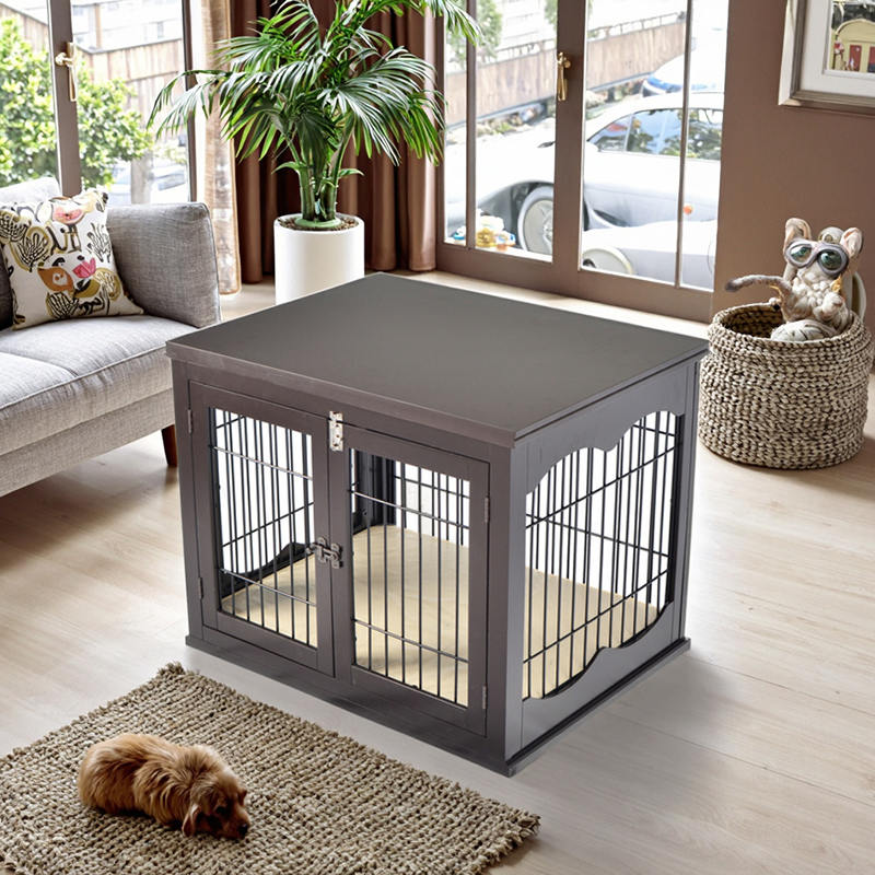 Innendørs store tremøbler stil hund bur Innendørs store tremøbler stil hund bur