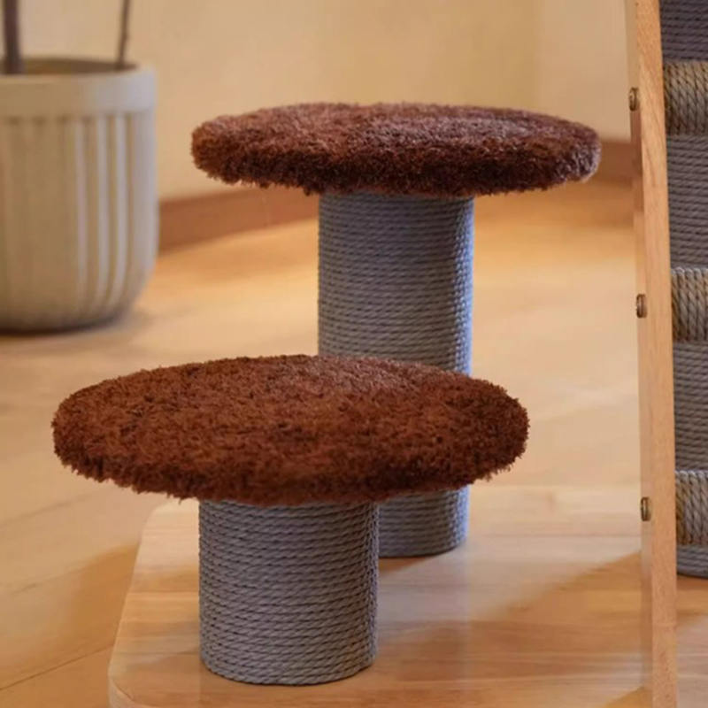Mushroom Shape Condo Tower Wood Climbing Frame Solid Cat Tree With Ladder Mushroom Shape Condo Tower Wood Climbing Frame Solid Cat Tree With Ladder