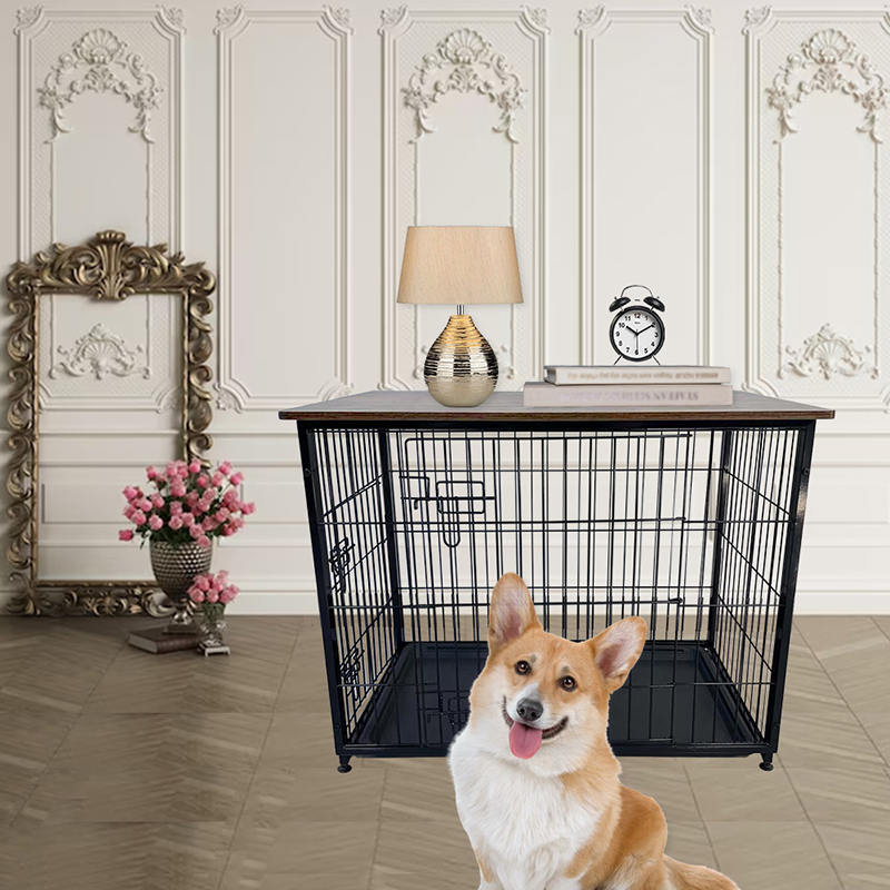 Stort tre møbler hundebur med avtagbart brett Stort tre møbler hundebur med avtagbart brett