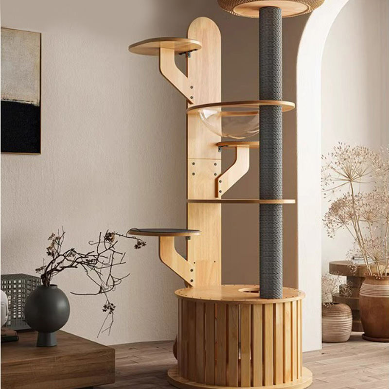 Kaktusform tre klatring ramme solid katt tre med romkapsel Kaktusform tre klatring ramme solid katt tre med romkapsel