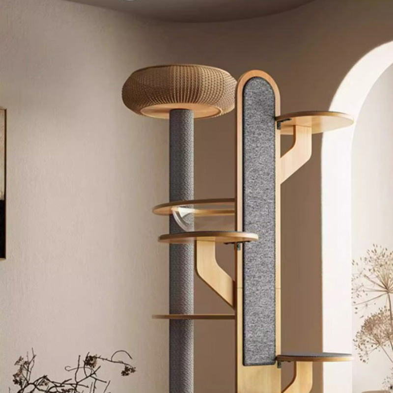 Kaktusform tre klatring ramme solid katt tre med romkapsel Kaktusform tre klatring ramme solid katt tre med romkapsel