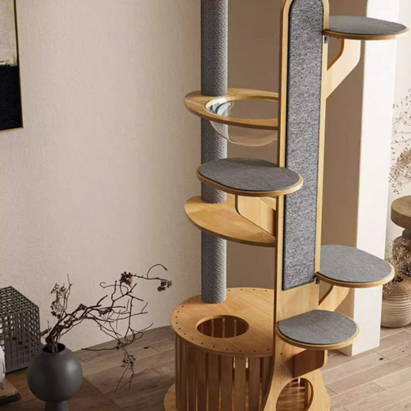 Kaktusform tre klatring ramme solid katt tre med romkapsel Kaktusform tre klatring ramme solid katt tre med romkapsel