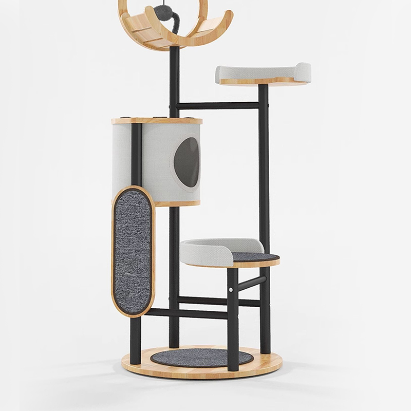 Gummi tre og ståltårn katt tre klatre ramme Gummi tre og ståltårn katt tre klatre ramme