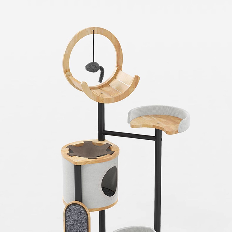 Gummi tre og ståltårn katt tre klatre ramme Gummi tre og ståltårn katt tre klatre ramme