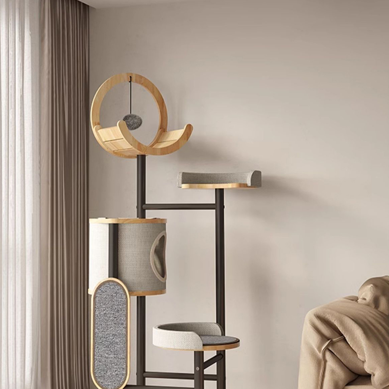 Gummi tre og ståltårn katt tre klatre ramme Gummi tre og ståltårn katt tre klatre ramme