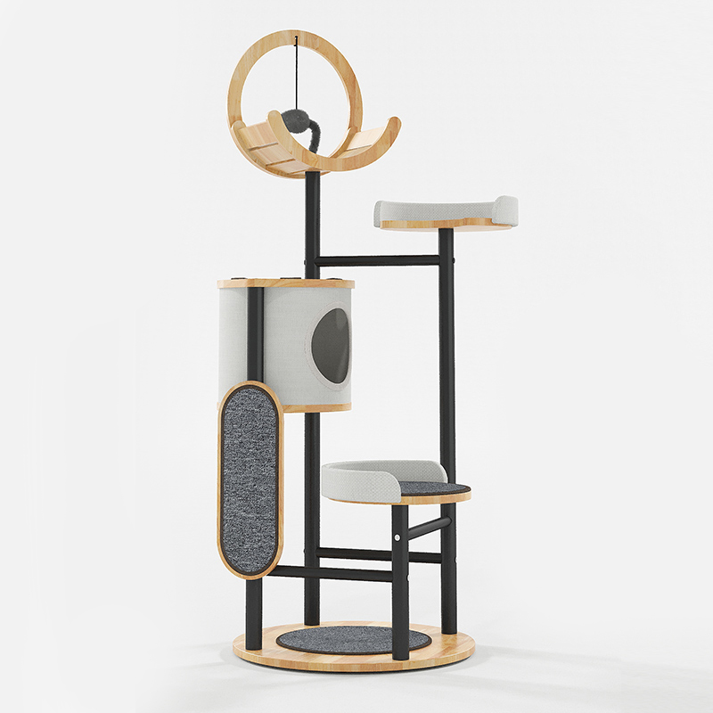 Gummi tre og ståltårn katt tre klatre ramme Gummi tre og ståltårn katt tre klatre ramme