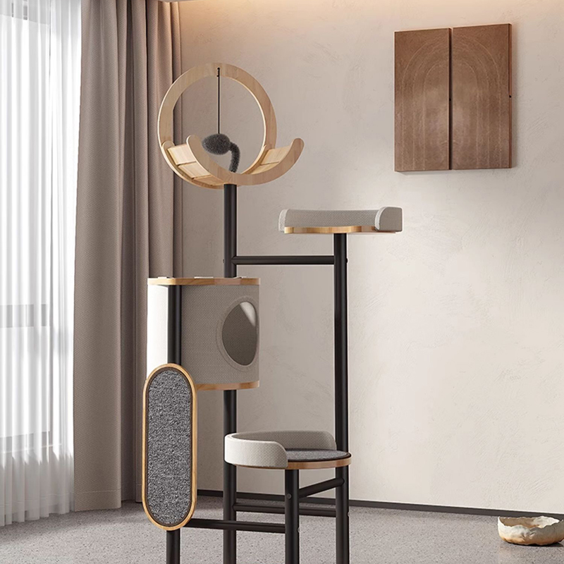 Gummi tre og ståltårn katt tre klatre ramme Gummi tre og ståltårn katt tre klatre ramme