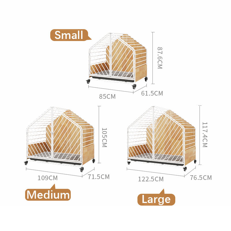 Stort tre stål innendørs hundebur Stort tre stål innendørs hundebur