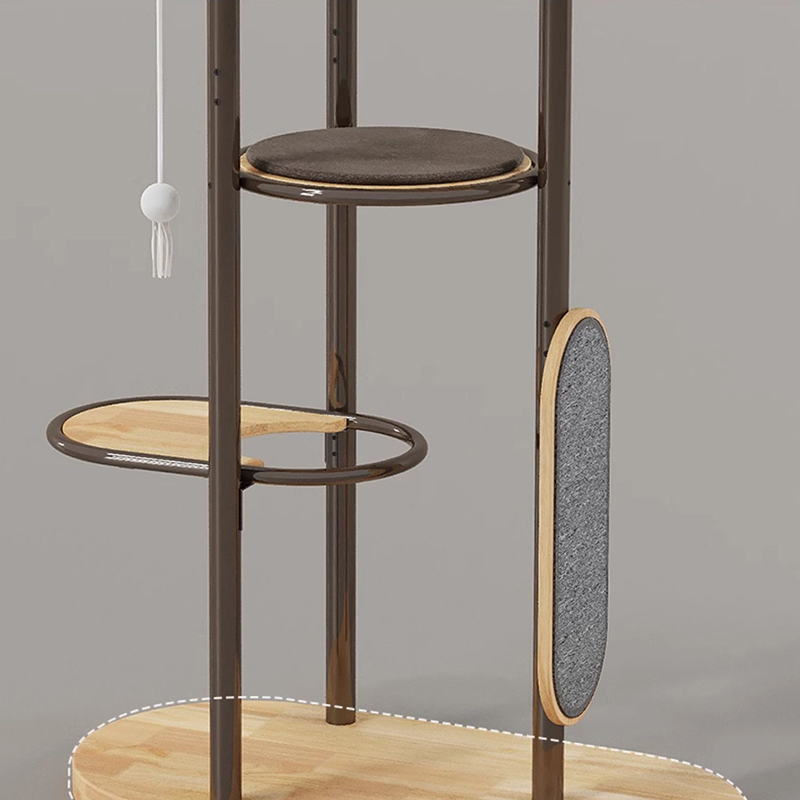 Gulv til tak høy innendørs gummi tre katt tre tårn leilighet med sovende kurv Gulv til tak høy innendørs gummi tre katt tre tårn leilighet med sovende kurv