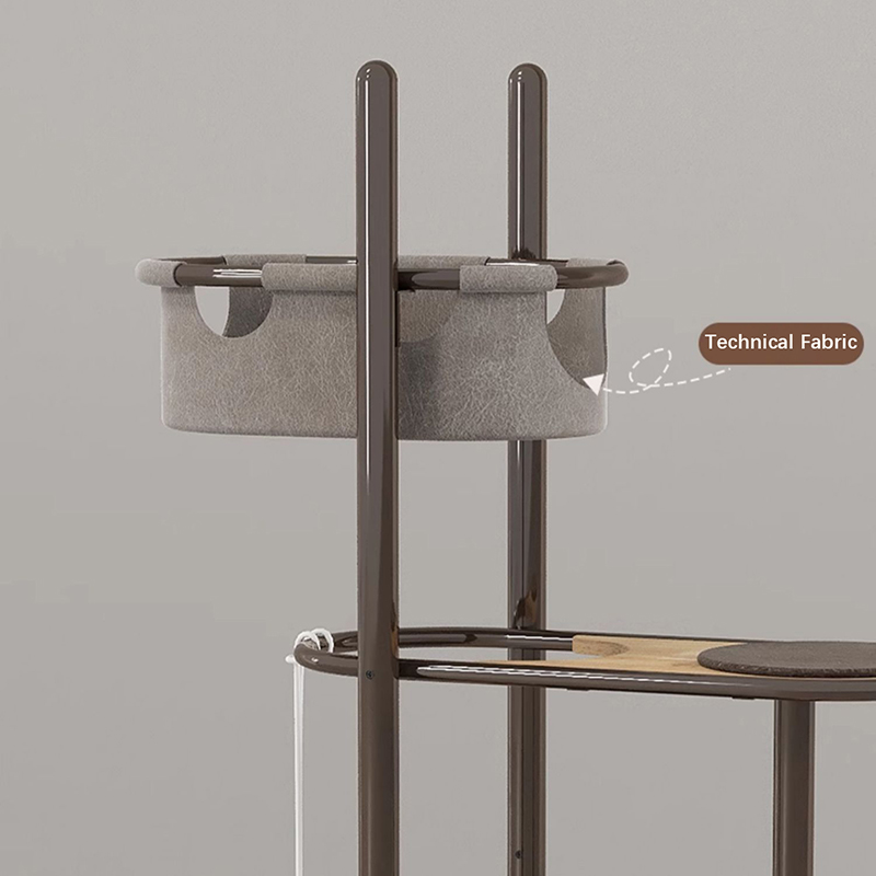 Gulv til tak høy innendørs gummi tre katt tre tårn leilighet med sovende kurv Gulv til tak høy innendørs gummi tre katt tre tårn leilighet med sovende kurv