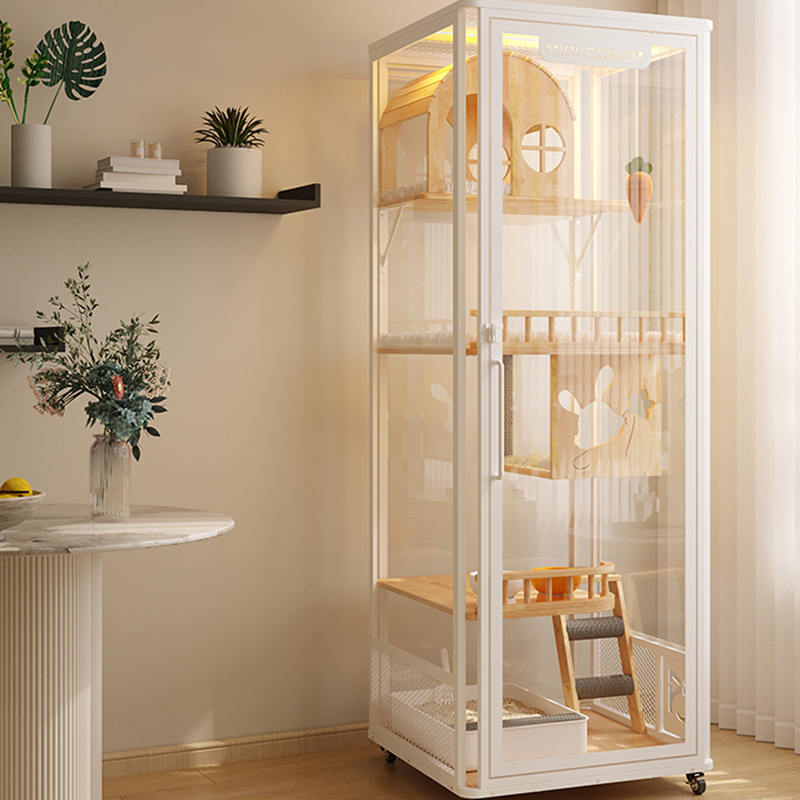 Innendørs panoramet tårn hotell tre villa stort katt bur kabinettskap Innendørs panoramet tårn hotell tre villa stort katt bur kabinettskap