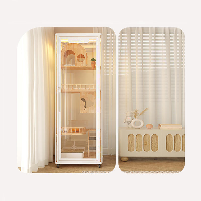 Innendørs panoramet tårn hotell tre villa stort katt bur kabinettskap Innendørs panoramet tårn hotell tre villa stort katt bur kabinettskap