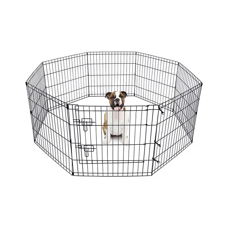 Sammenleggbar ledningsmetallhund playpen