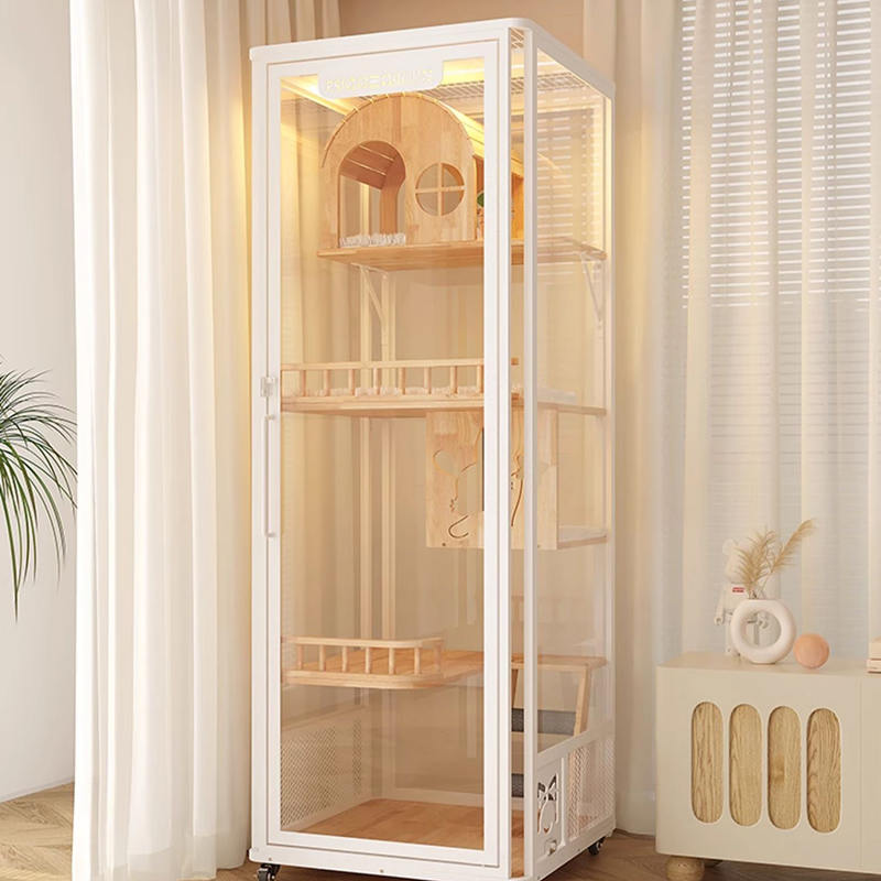 Innendørs panoramet tårn hotell tre villa stort katt bur kabinettskap Innendørs panoramet tårn hotell tre villa stort katt bur kabinettskap