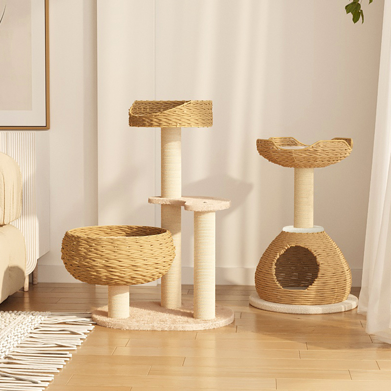 Moderne Kraft Paper Tower Vevd klatre skraper Post Cat Tree Moderne Kraft Paper Tower Vevd klatre skraper Post Cat Tree