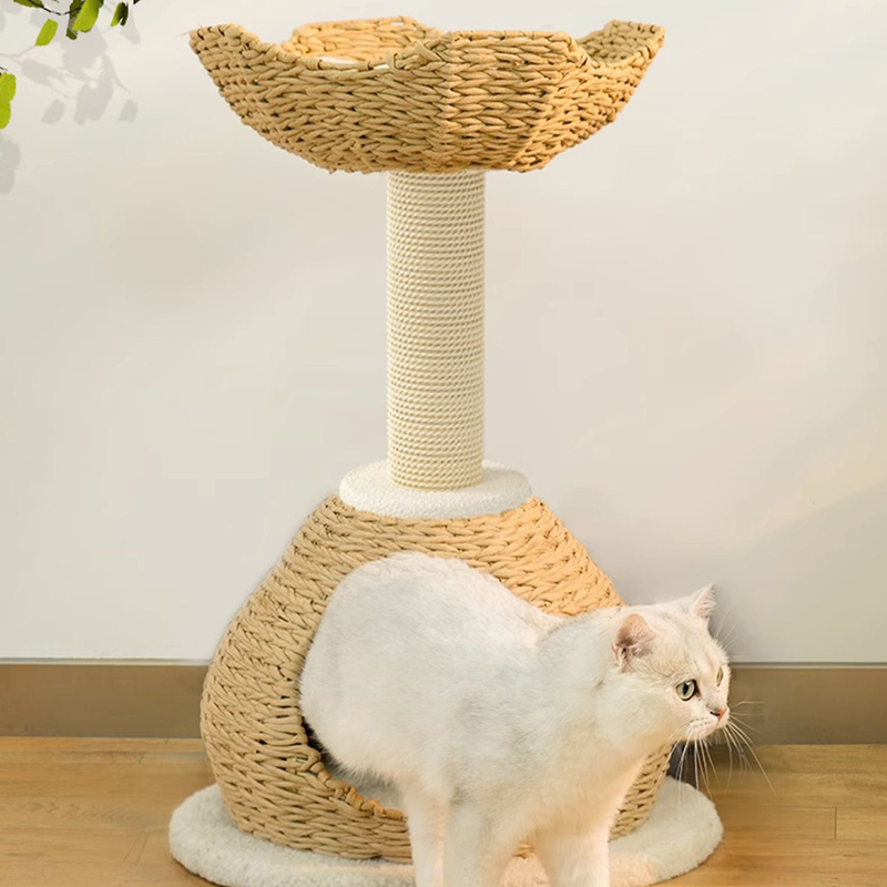 Moderne Kraft Paper Tower Vevd klatre skraper Post Cat Tree Moderne Kraft Paper Tower Vevd klatre skraper Post Cat Tree
