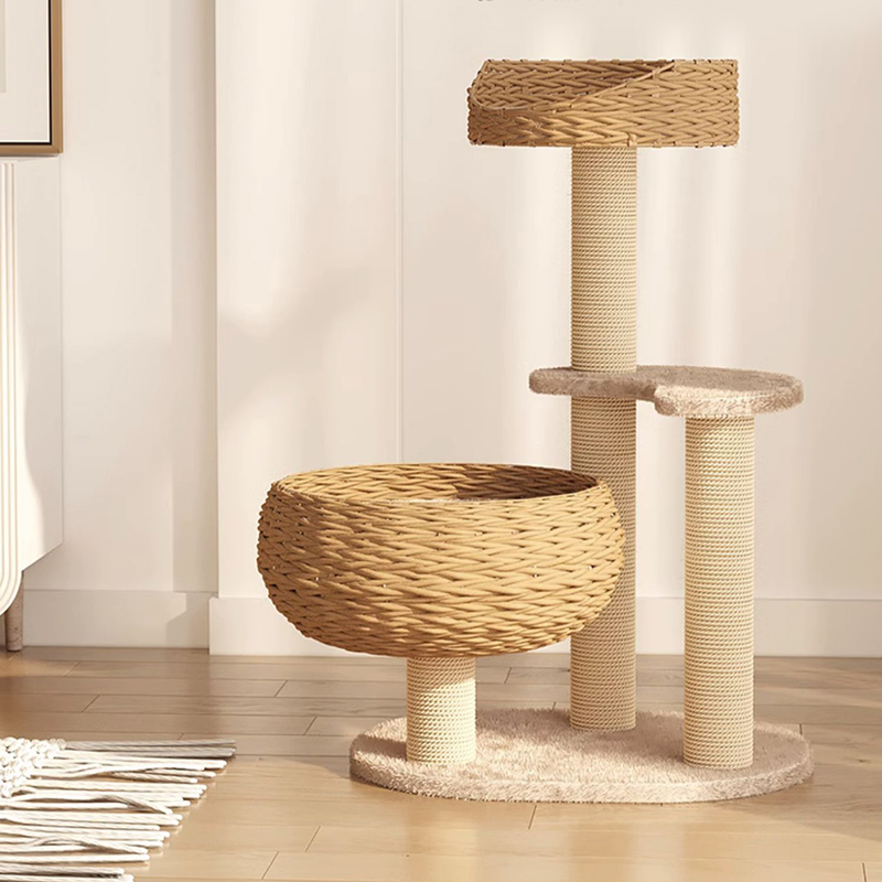 Moderne Kraft Paper Tower Vevd klatre skraper Post Cat Tree Moderne Kraft Paper Tower Vevd klatre skraper Post Cat Tree