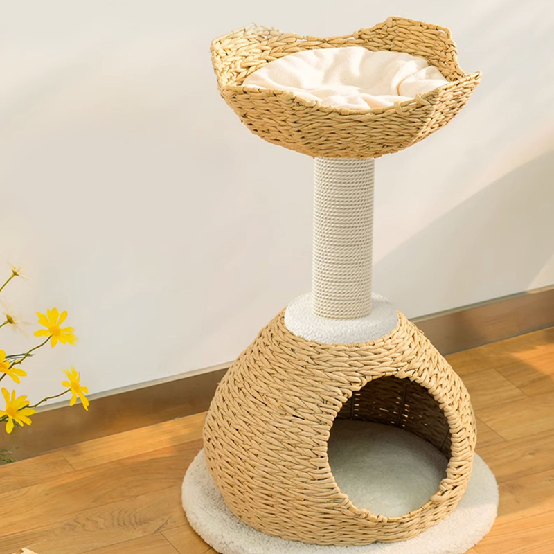 Moderne Kraft Paper Tower Vevd klatre skraper Post Cat Tree Moderne Kraft Paper Tower Vevd klatre skraper Post Cat Tree