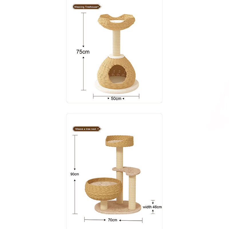 Moderne Kraft Paper Tower Vevd klatre skraper Post Cat Tree Moderne Kraft Paper Tower Vevd klatre skraper Post Cat Tree
