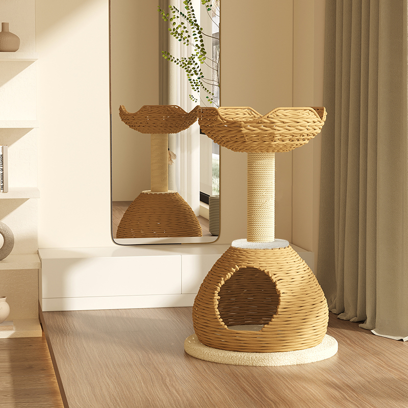 Moderne Kraft Paper Tower Vevd klatre skraper Post Cat Tree Moderne Kraft Paper Tower Vevd klatre skraper Post Cat Tree