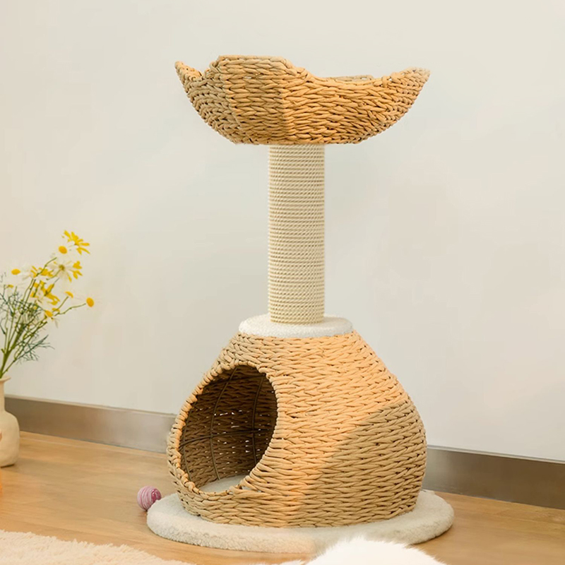 Moderne Kraft Paper Tower Vevd klatre skraper Post Cat Tree Moderne Kraft Paper Tower Vevd klatre skraper Post Cat Tree