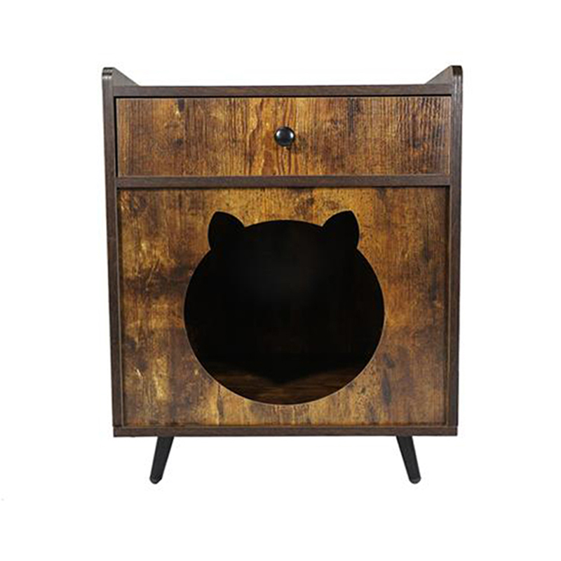 TV Shaped Furniture Style Cats Cage with Drawer Litter Cabinet