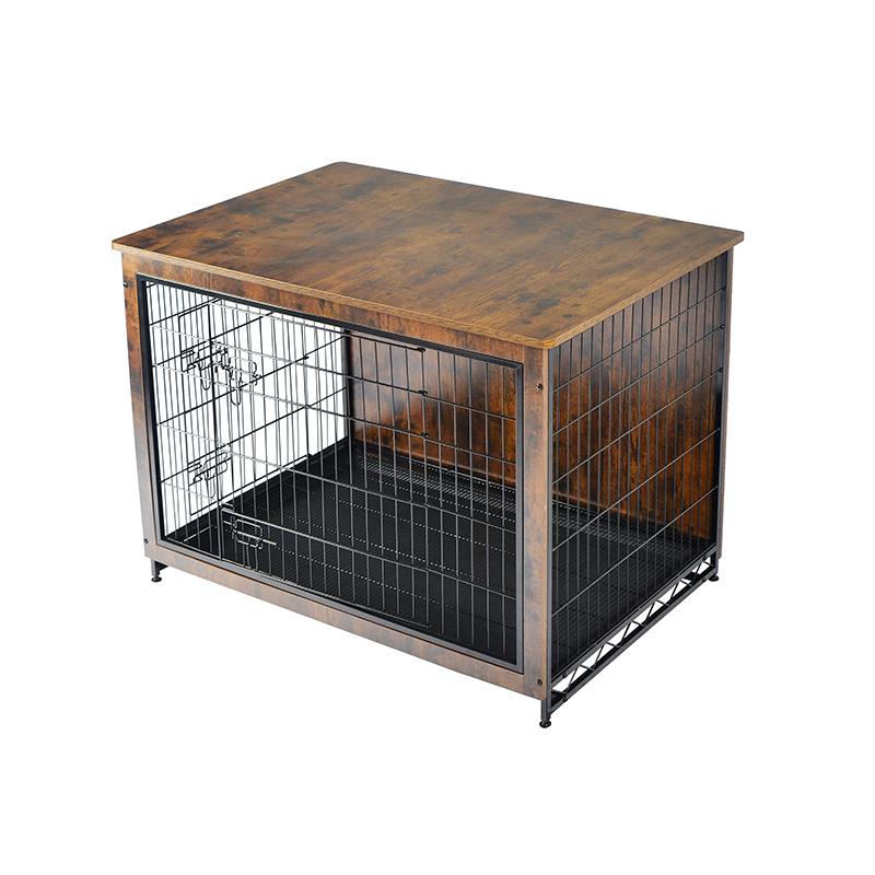 Innendørs tremøbler stil metallhundbur Innendørs tremøbler stil metallhundbur