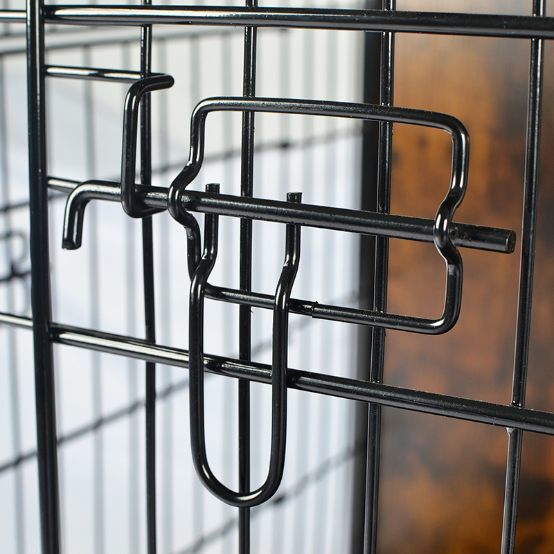 Innendørs tremøbler stil metallhundbur Innendørs tremøbler stil metallhundbur