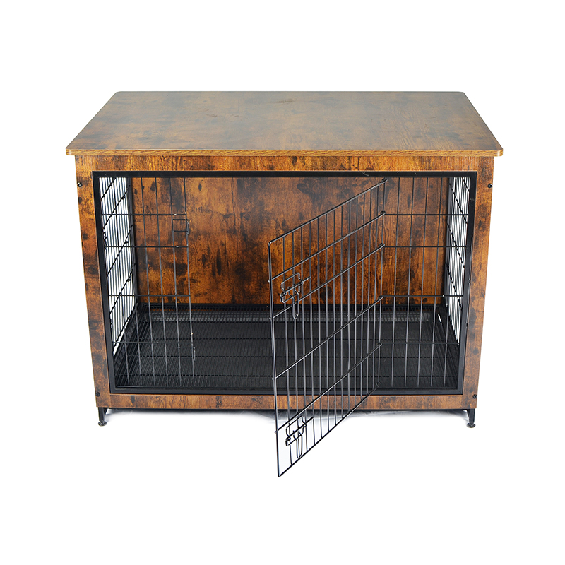 Innendørs tremøbler stil metallhundbur Innendørs tremøbler stil metallhundbur