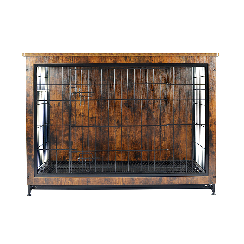 Innendørs tremøbler stil metallhundbur Innendørs tremøbler stil metallhundbur