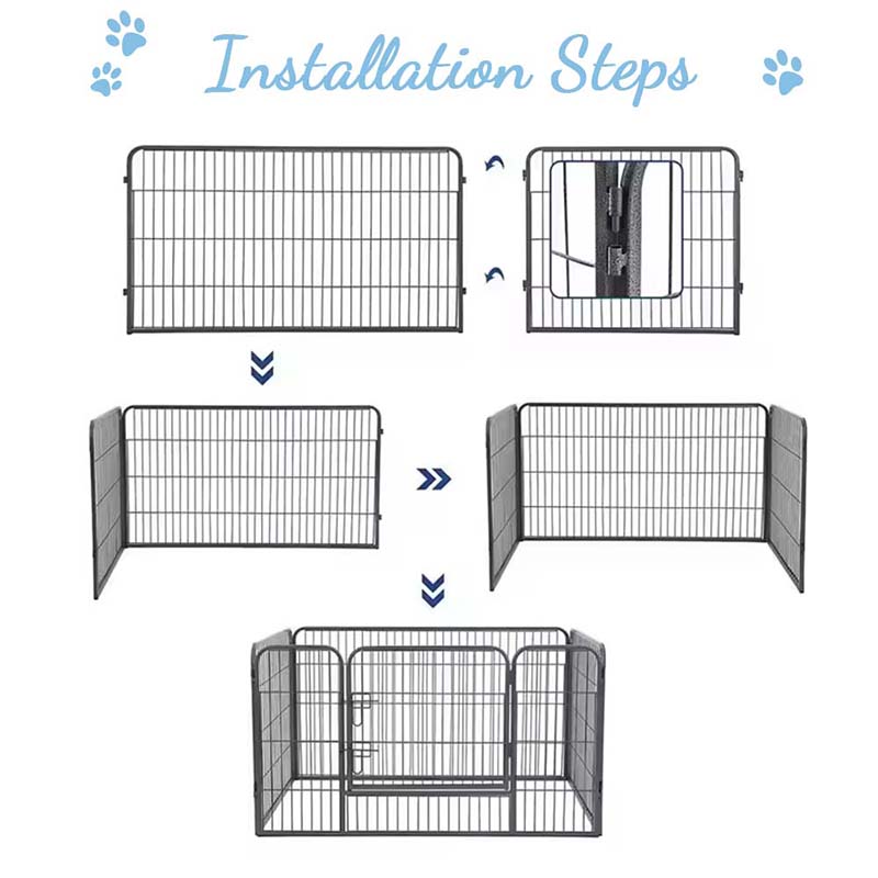 Kraftig sammenleggbar rørmetallhund playet Kraftig sammenleggbar rørmetallhund playet