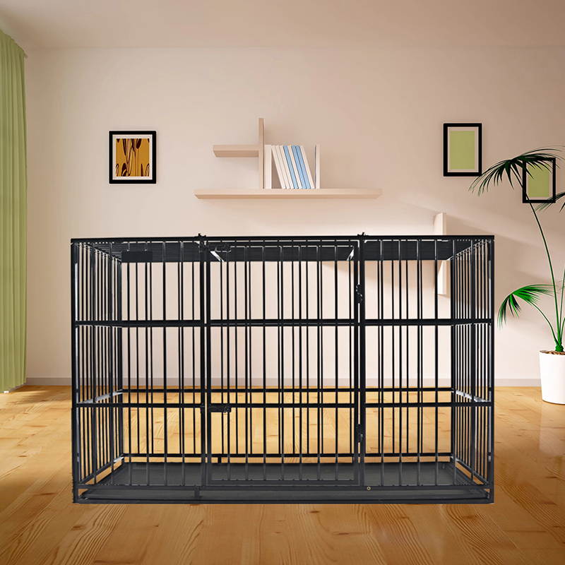 Åpen topp anti-chew tube metall hundebur Åpen topp anti-chew tube metall hundebur