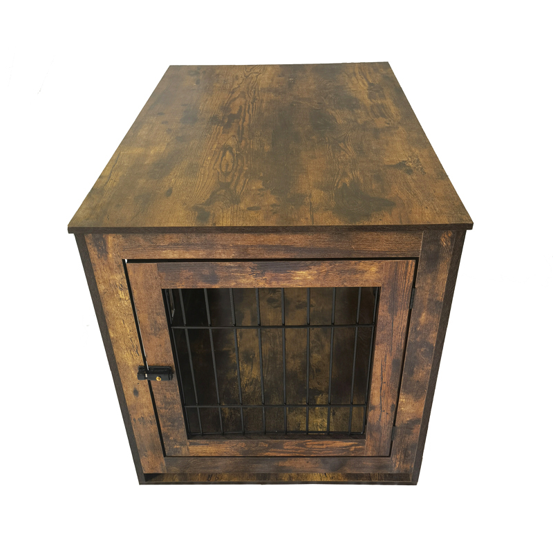 Dobbel dør rustikk tremøbler stil hundebur Dobbel dør rustikk tremøbler stil hundebur