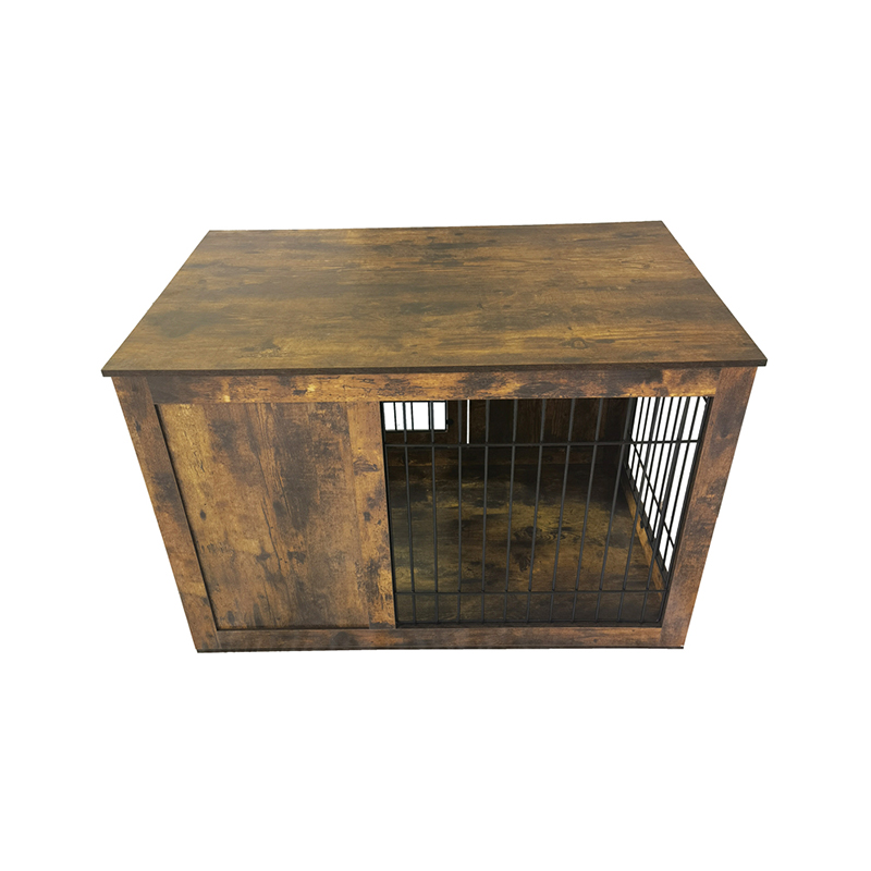Dobbel dør rustikk tremøbler stil hundebur Dobbel dør rustikk tremøbler stil hundebur