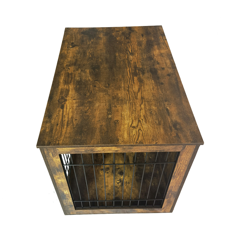 Dobbel dør rustikk tremøbler stil hundebur Dobbel dør rustikk tremøbler stil hundebur