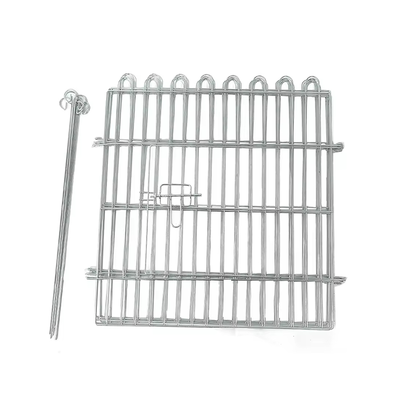 Sammenleggbar valp Rabbit Metal Run Dog Playpen med toppomslag Sammenleggbar valp Rabbit Metal Run Dog Playpen med toppomslag