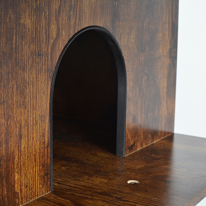 Moderne tre og metall katt tre innendørs tårn leilighet med hengekøye Moderne tre og metall katt tre innendørs tårn leilighet med hengekøye