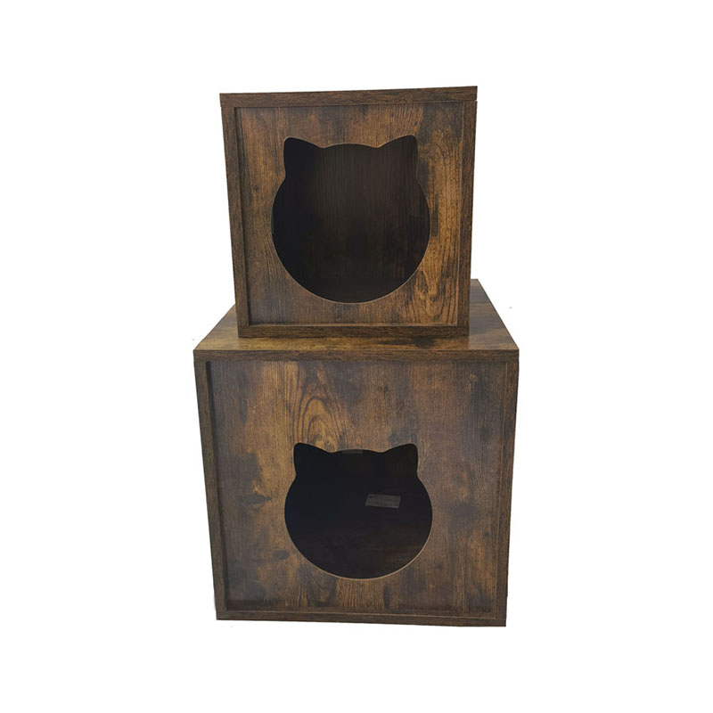 Partikkel tre innendørs møbler katter bur endebord søppelskap