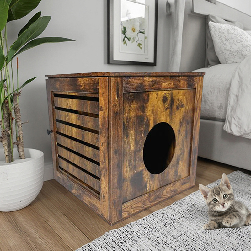 Innendørs sidebord møbler katter bur kattes søppelskap Innendørs sidebord møbler katter bur kattes søppelskap